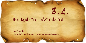 Bottyán Lóránt névjegykártya