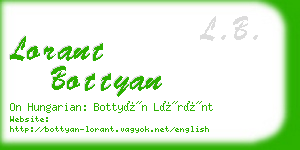 lorant bottyan business card